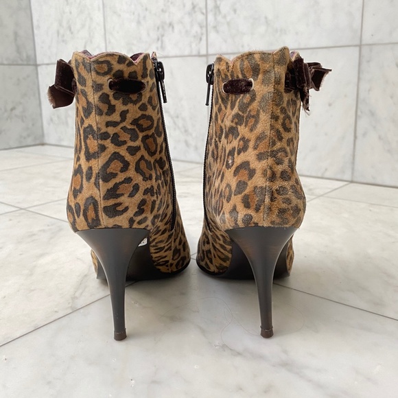 Italian Animal Print Leopard Boots 37/ US 7 - Picture 7 of 13